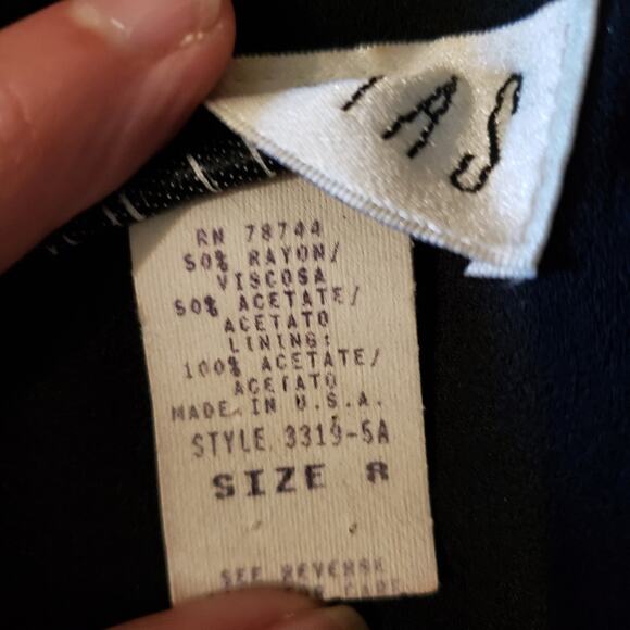 Vintage Ann Tobias Button Front Indigo Jacket Size 8 - Picture 7 of 12